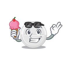 A Caricature design concept of tablet drug with cone ice cream