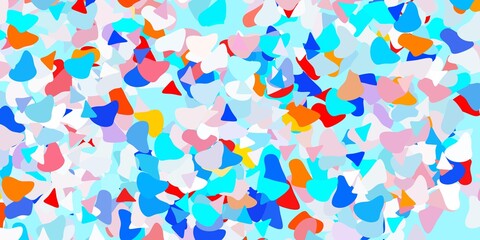 Light blue, red vector template with abstract forms.