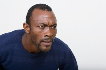 Portrait of handsome African man with beard