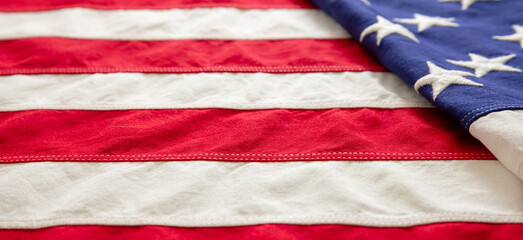 Obraz premium USA flag, US of America sign symbol background, closeup view
