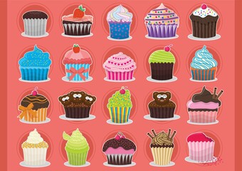 colourful cupcakes