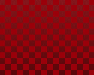 和柄を使った市松模様の背景素材　赤