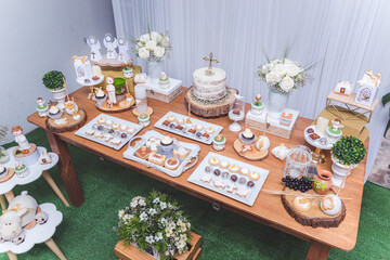 birthday decoration, cookies, sweets, cake, chocolate, cupcake, snacks, flowers, religion concept