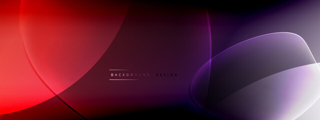 Vector abstract background - liquid bubble shapes on fluid gradient with shadows and light effects. Shiny design template for text