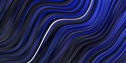 Dark BLUE vector background with lines. Abstract gradient illustration with wry lines. Pattern for websites, landing pages.