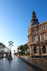 Obraz premium Beautiful old building in the Cartagena downtown, Spain