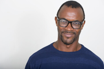 Fototapeta premium Portrait of handsome African man with beard