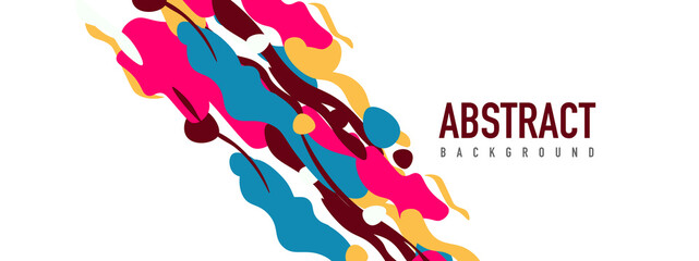 Trendy liquid style shapes abstract design, dynamic vector background for placards, brochures, posters, web landing pages, covers or banners