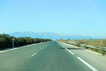 Fototapeta premium beautiful picturesque road to the mountains in Spain