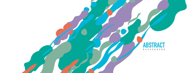 Trendy liquid style shapes abstract design, dynamic vector background for placards, brochures, posters, web landing pages, covers or banners