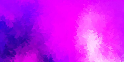 Fototapeta na wymiar Light purple, pink vector abstract triangle background.