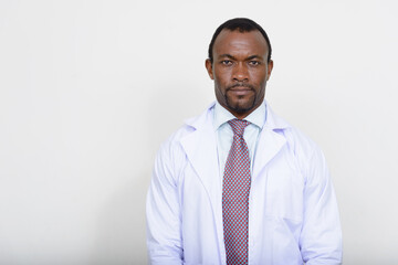 Portrait of handsome bearded African man doctor