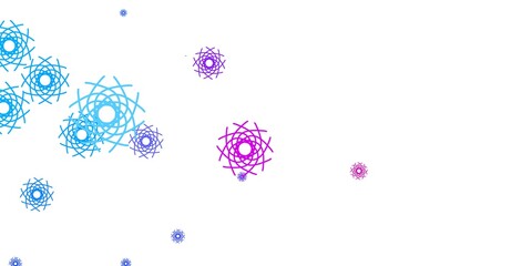 Light Blue, Red vector backdrop with chaotic shapes.