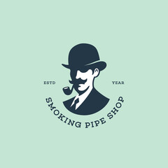 Smoking pipe shop logo