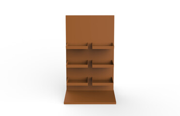 Display stand, retail display stand for product , display stands isolated on white background. 3d illustration