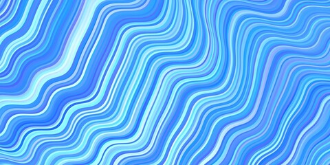 Light BLUE vector background with curved lines.