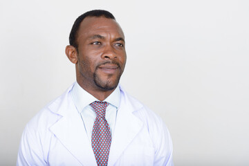 Portrait of handsome bearded African man doctor