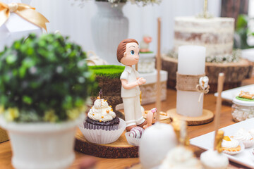 birthday decoration, cookies, sweets, cake, chocolate, cupcake, snacks, flowers, religion concept