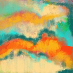 Abstract artwork soft focus modern trending background hand painted art in radiant and pastel colors exciting and vibrant design