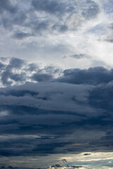 Fototapeta na wymiar 夏の雲っている空の模様