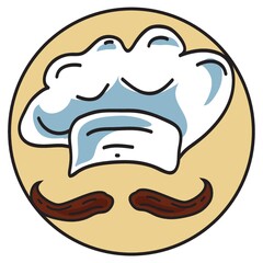 chef cap and mustache