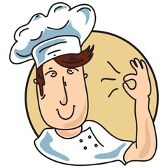 chef showing okay sign