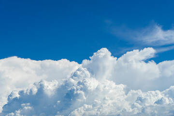 Naklejka na ściany i meble White cloud on the sky with blue sky