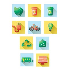 collection of go green icons