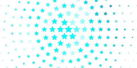 Light BLUE vector texture with beautiful stars. Decorative illustration with stars on abstract template. Pattern for new year ad, booklets.