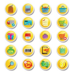 set of shopping icons