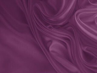 Beautiful elegant wavy dark purple satin silk luxury cloth fabric texture, abstract background design. Card or banner.