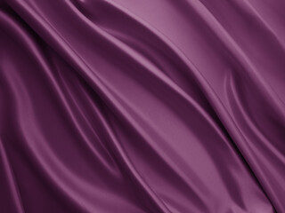 Beautiful elegant wavy dark purple satin silk luxury cloth fabric texture, abstract background design. Card or banner.