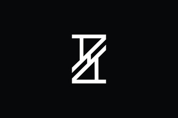 Minimal Innovative Initial ZH logo and HZ logo. Letter ZH HZ creative elegant Monogram. Premium Business logo icon. White color on black background