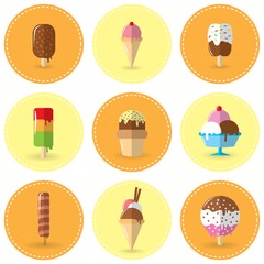 set of ice cream