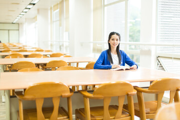 Asian College Student On Campus
