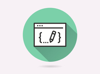 Application development icon for graphic and web design.