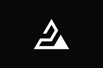 Minimal Innovative Initial AZ logo and ZA logo. Letter Z creative elegant Monogram. Premium Business logo icon. White color on black background