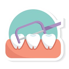 dental floss with toothpick