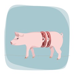 pig cut concept