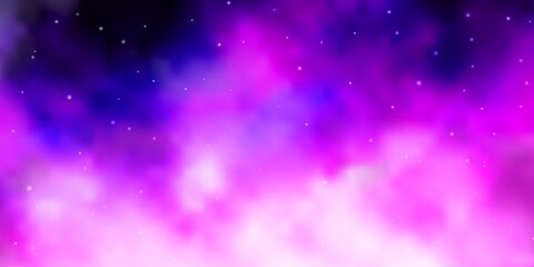 Light Purple vector background with colorful stars. Colorful illustration with abstract gradient stars. Theme for cell phones.