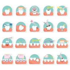 set of dental icons