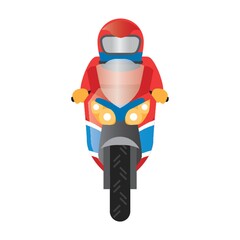 Naklejka premium man riding sports bike