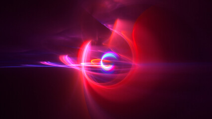 3D rendering abstract multicolor fractal light background