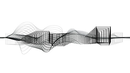 Lines flow texture . Vector Illustration . Design element . Abstract Geometric background .