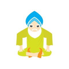 sikh man sitting