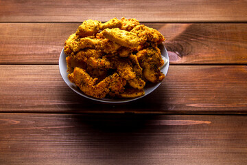 plate with a lot of chicken wings