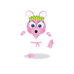 ant practising karate