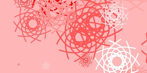 Light Red vector texture with memphis shapes.