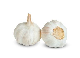 Obraz na płótnie Canvas garlic isolated on white background ,include clipping path