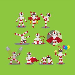 robot with different actions